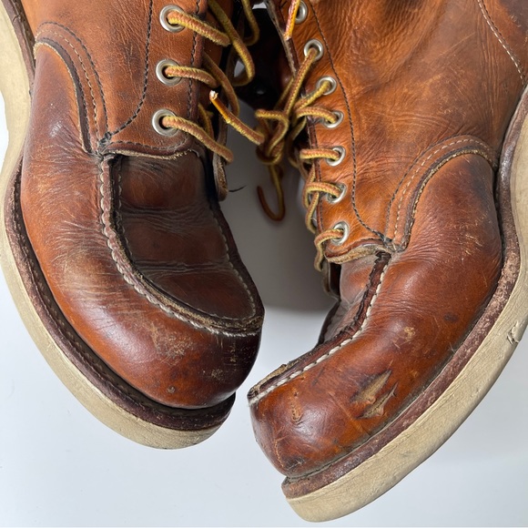 Red Wing CLASSIC MOC 865 BOOT IN ORO LEGACY LEATHER Size 9.5 DISTRESSED - Picture 13 of 15